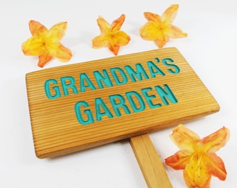 Grandma's Garden Sign, Outdoor Marker, Yard Art, Mother's Day Gift, Custom Sign, Personalized Sign, Your Name Here, Garden Marker, Gift Sign