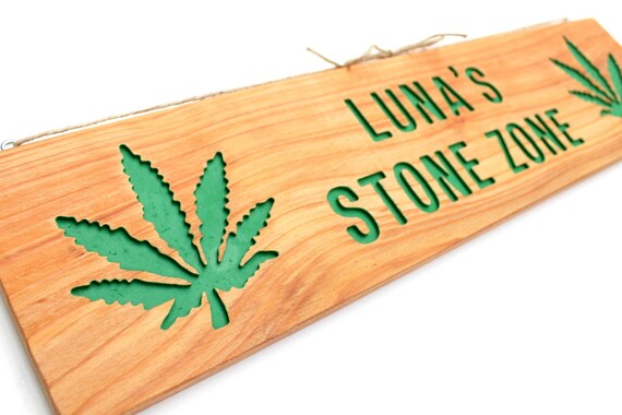 Personalized Marijuana Sign Grow Room Sign Cannabis Signage Man Cave Marker Medical Marijuana Sign Weed Signage Leaf Marker Custom