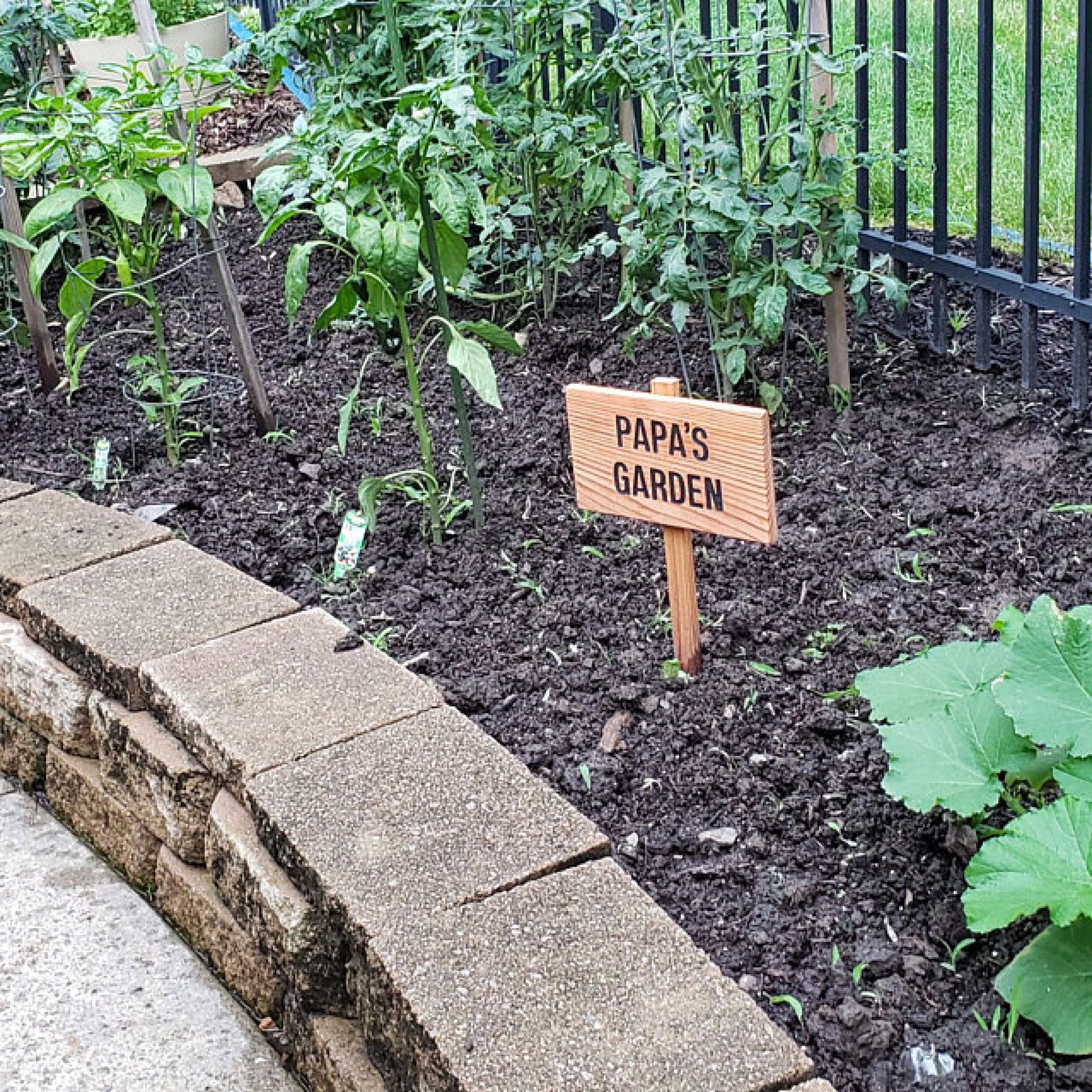 DAD'S GARDEN Sign Oil Sealed: Hand Routed Personalized - Etsy