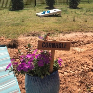YARD GAME Signs, Party Signs, Wedding Game Signs, Family Reunion, BBQ, Bocce Ball, Croquet, Cornhole, Horseshoes, Lawn Games, Frisbee