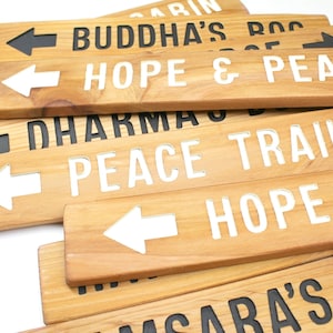 Themed Trail Signs, Directional Signage, Party Markers, Outdoor Signs, Yard Art, Lawn Decor, Nature Signage, Hiking Signs, Property Marker