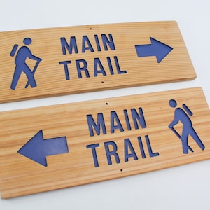 Wanderweg Zeichen, Yard Kunst, Outdoor-Marker, Camping-Beschilderung, Urlaub Zeichen, Wandern Marker, benutzerdefinierte, personalisiert, Richtungsbeschilderung