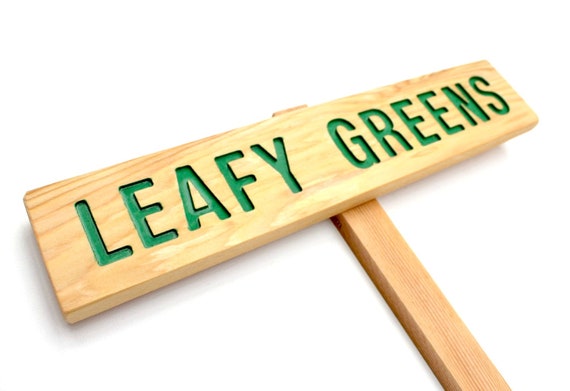 LEAFY GREENS Garden Sign, Vegetable Marker, Outdoor Sign, Garden Decor, Veggie Sign, Plant Signage, Garden Marker, Leafy Greens, Yard Art