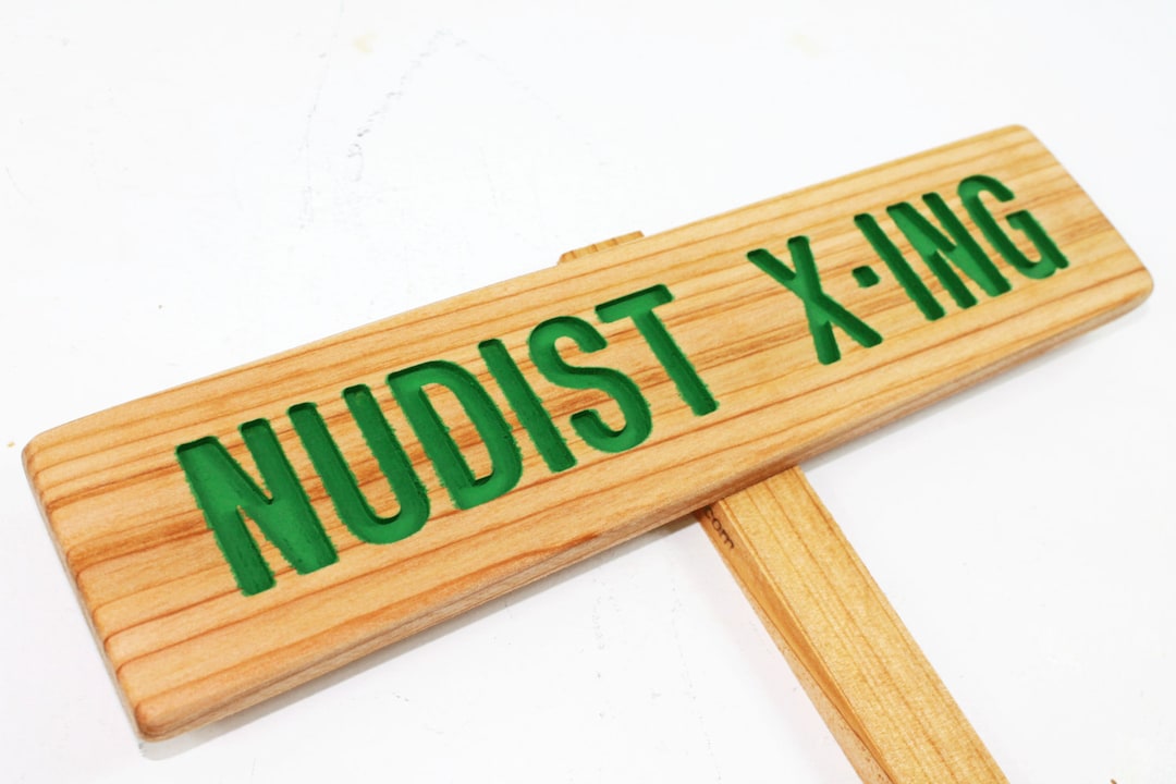 NUDIST X-ING, Gag Gift, Funny Sign, Nudist Signage, Custom Sign, Personalized Marker, Outdoor ...