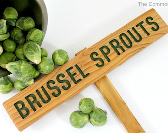 BRUSSEL SPROUTS Sign, Outdoor Marker, Yard Art, Vegetable Sign, Plant Marker, Garden Sign, Veggie Marker, Brussel Sprout, Leafy Greens