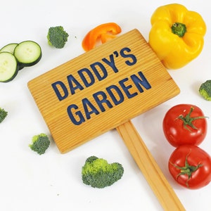 DAD'S GARDEN Sign, Oil Sealed: Hand Routed, Personalized Garden Sign ...