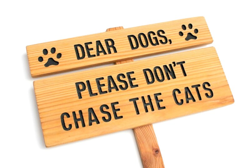 Lustiges Gartenschild Für Hunde – 'Dear Dogs Please Don't Water Our Plants', Aluminium, 25,4x25,4 Cm Mit Pfahl