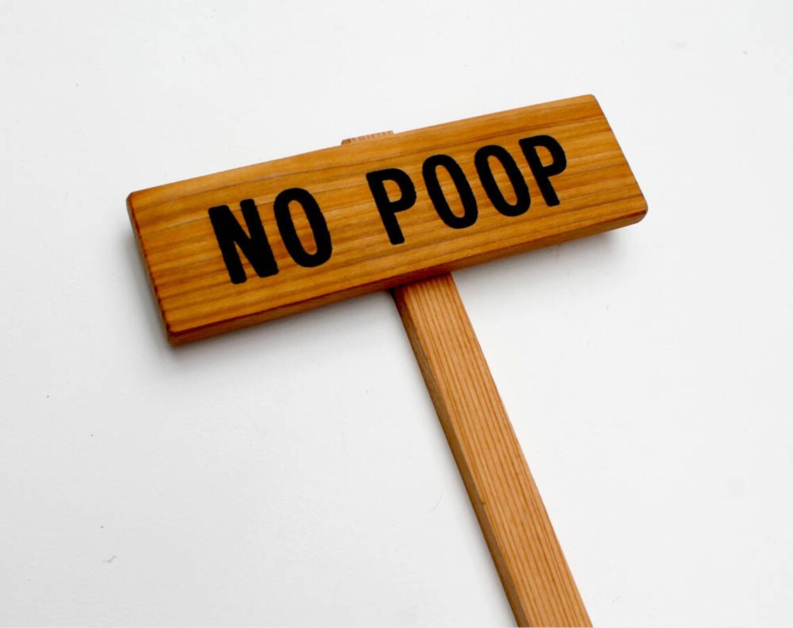 NO POOP Sign Warning Sign Privacy Marker Dog Signage Poop Etsy