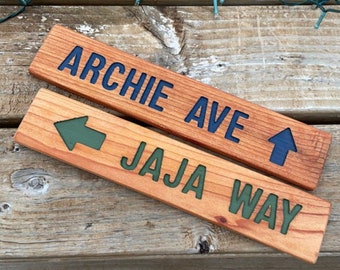 Name Trail Signs, Outdoor Marker, Yard Art, Family Signs, Lawn Decor, Directional Signage, Hanging Signs, Hiking Signs, Property Marker