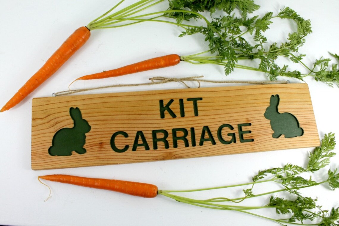 Rabbit Cage Sign Pet Cage Cedar Wood Sign Critter Farm Sign Etsy