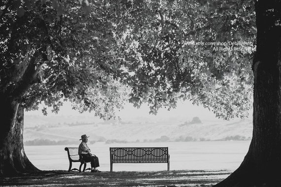 park bench person