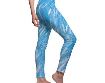 Blue Blizzard Leggings -Winter Fashion For Snowy Days