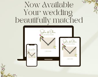 Editable Floral Wedding Website Template | Canva Digital Invitation Suite (Love Story, RSVP)
