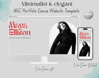 UGC Portfolio Canva Website Template | Editable Media Kit (Digital Download)