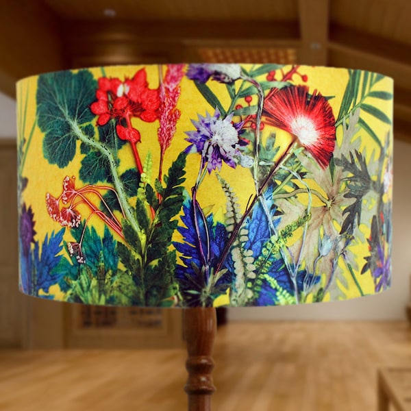 Summer Tropics Lampshade, Tropical Design Lampshade, Light Shade for Table Lamp, Ceiling and Pendant Lamp Shades, Hanging Light Shade.