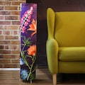 Purple Whisper - Botanical Floor Lamp - Handmade Floor Lamp - Tall Standing Lamp - Tropical Style