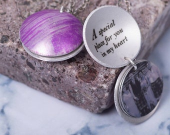 Pink Paint Locket - Mother's Day - Unique Gift - Personalised Locket - Handmade Locket