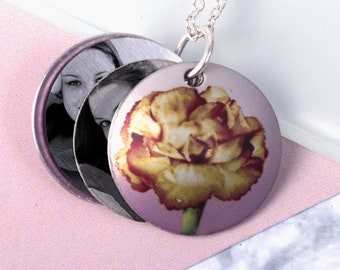 October Birth Flower Locket - Mother's Day - Unique Gift - Personalised Locket - Handmade Locket