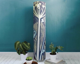 Schöne Botanische Stehlampe, Grau und Weiß Smart Interior Style, Wohnzimmer & Schlafzimmer Beleuchtung, hohe Stehlampe, Stimmungslicht
