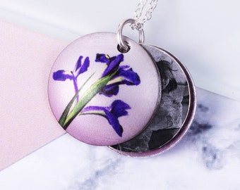 Personalisierte Geschenk - handgemachte Medaillon - Februar Geburt Blume - personalisierte Medaillon - einzigartiges Geschenk