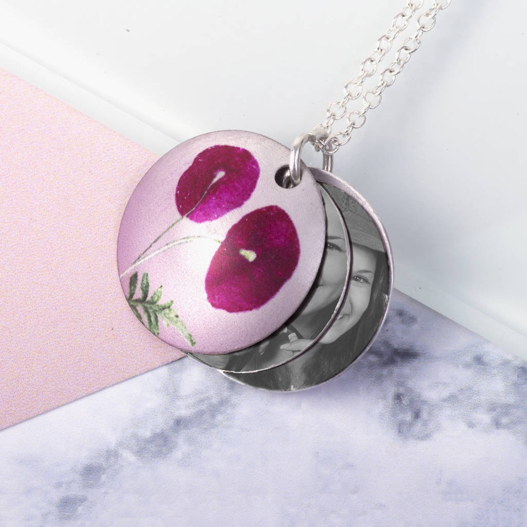 Birth Flower Locket Personalised Locket Handmade Locket Etsy