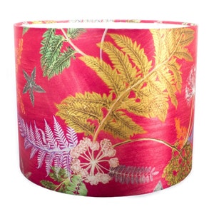 Lampshade for Table Lamp - Decorative Lampshade - Botanical Light Shade - Now That's Something - Hot Pink and Green Lamp Shade