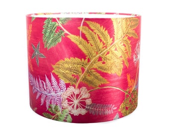 Pantalla para lámpara de mesa - Pantalla decorativa - Pantalla de luz botánica - Ahora eso es algo - Pantalla de lámpara rosa y verde caliente