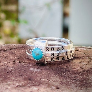 Class ring with opal stone best sale