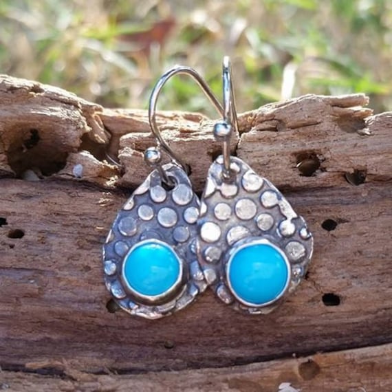 Sleeping Beauty Turquoise Earrings, Eco Friendly Earrings