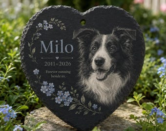 Personalized Pet Memorial Stone, Custom Dog Portrait Keepsake, Pet Loss Gift
