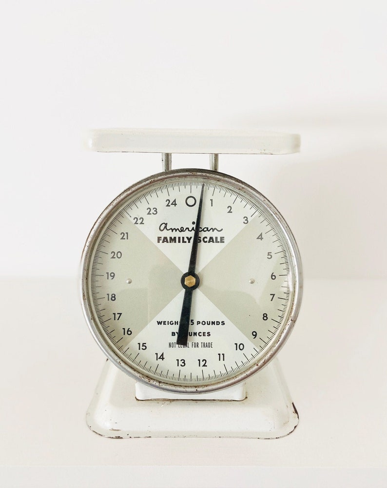 Vintage Metal Scale Kitchen Scale White Metal Scale Etsy