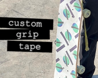 Geometric 90s Colorful Designer GripTape for Skate Scooter Custom Grip Tape for Skateboard Fathers Day Rad Gift Personalized Art Gift Teen