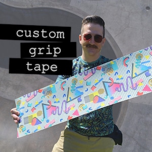 Custom Skateboard Grip Tape Scooter Griptape Board 90s Style Colorful Skateboarding Gear Teen Gift Skater Dad Gift Mom Skate Geometric Art