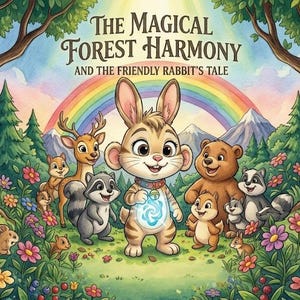 Cuento para colorear del Bosque Encantado: Una aventura de cuento para niños (Descarga digital)
