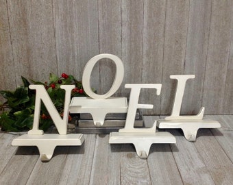 Items Similar To Peace White Stocking Hanger Shimmery White