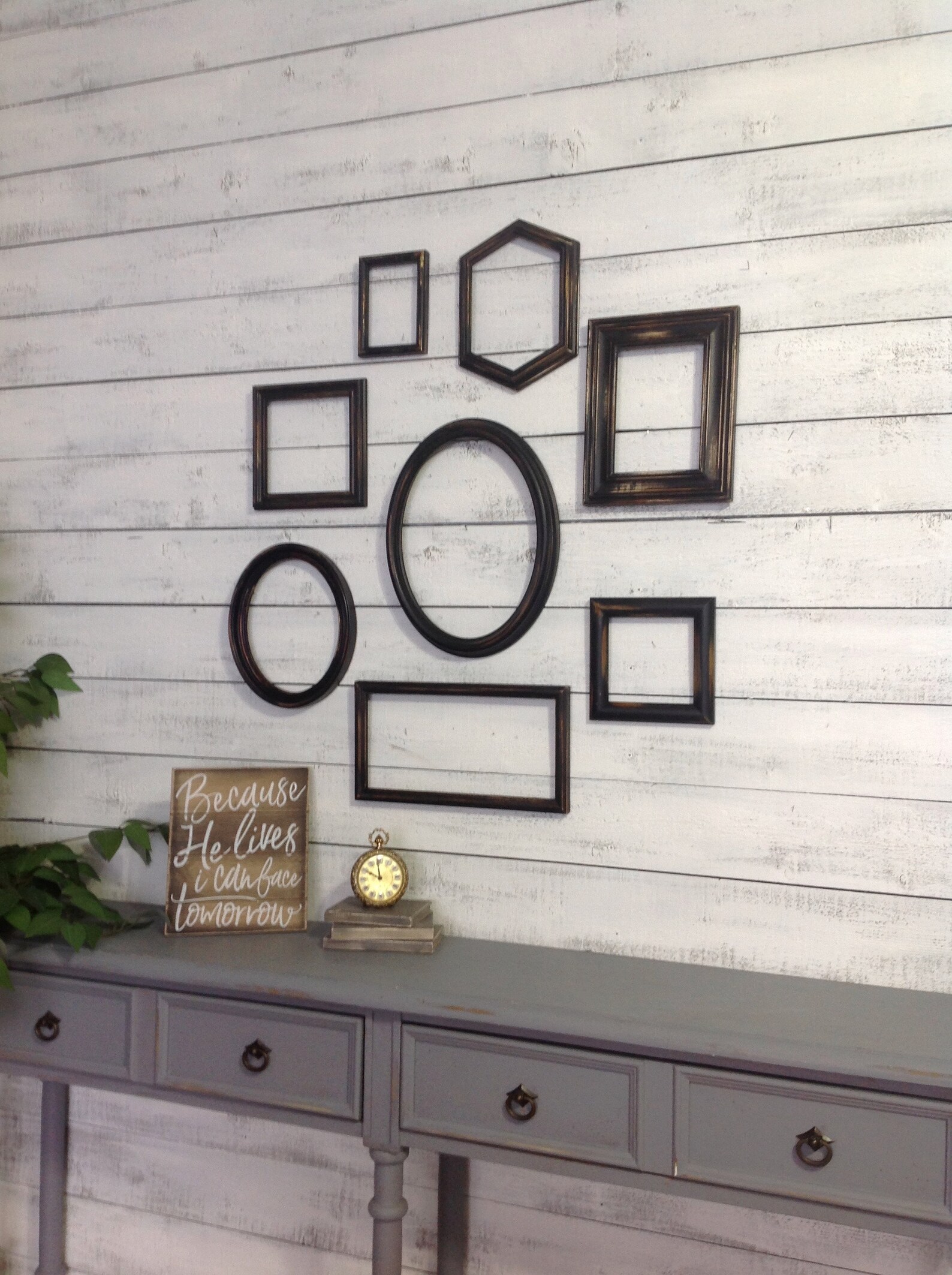 Black Wood Open Wall Frames Set of 8 Empty Wall Frame Etsy