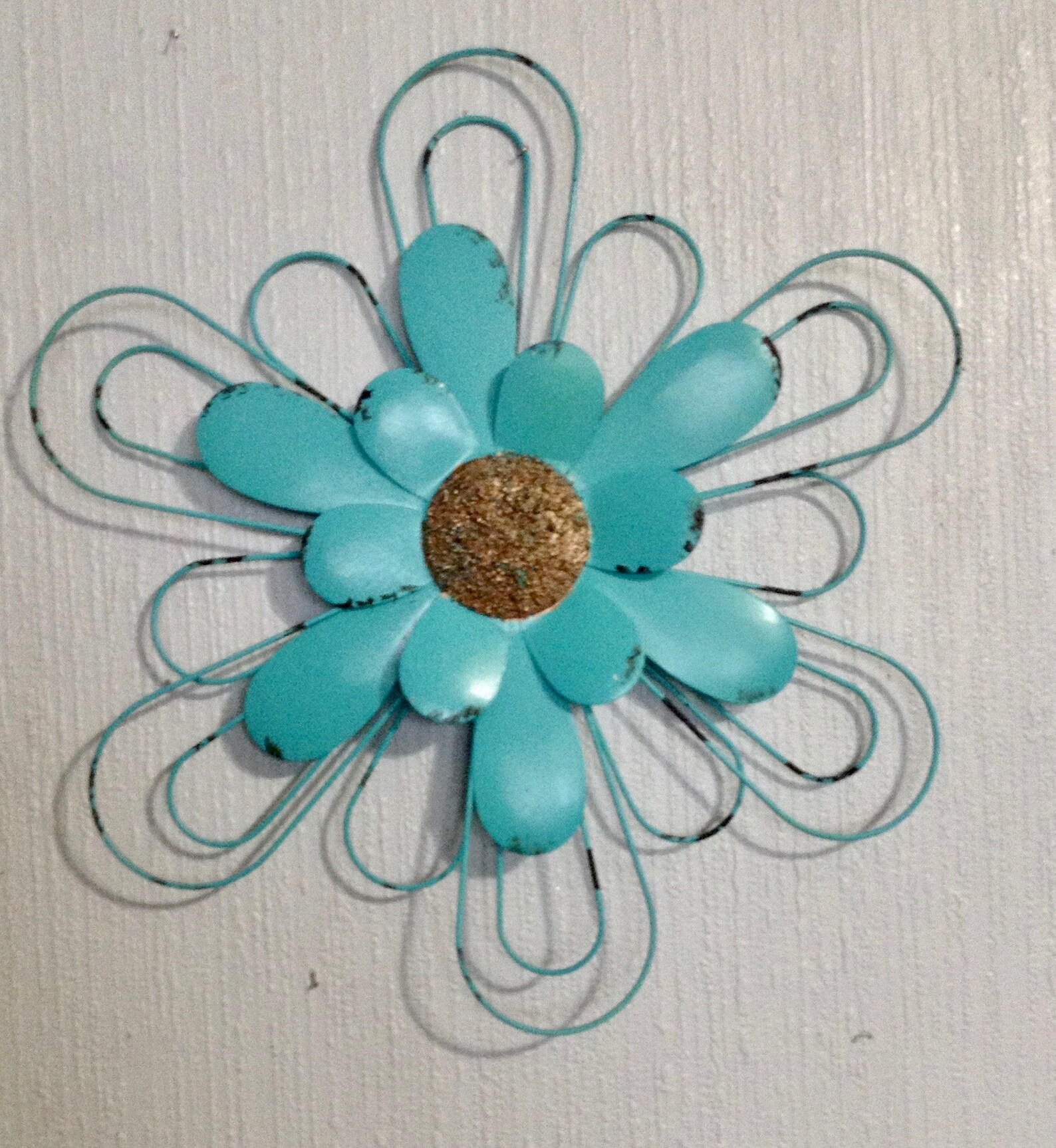 Ironmetalwire Flower Wall Art 'tranquil Nights' / 6 Etsy