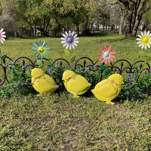 Metal Chicken Yard Art Etsy