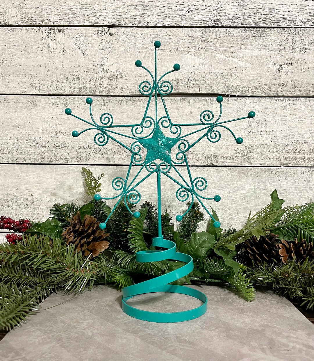 Unique Star Tree Topper Turquoise Wire Star Tree Topper Etsy