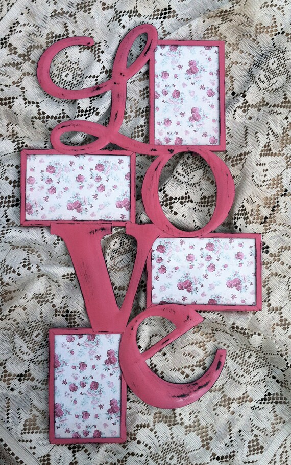 Hanging Metal LOVE Picture Frame Wall Decor / Bold Etsy