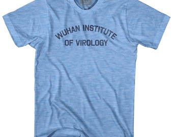 Wuhan Institute Of Virology Adult Tri-Blend T-Shirt - Athletic Blue
