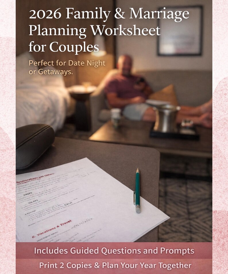 2026 Family & Marriage Planning Template for Couples | Printable Couples Goals Worksheet | Relationship Planner PDF | Digital Download image 5