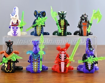 Coffret de 8 figurines de serpents Serpentine Villains, compatibles avec les briques Lego