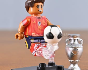 Lamine Yamal Youngest Euro Scorer Minifigure, Soccer Star Collectible, Lego-Compatible Toy