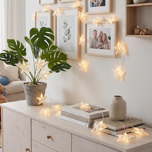 Coastal Beach Starfish Garland, Mermaid Nursery Decor, Summer Wedding Lights