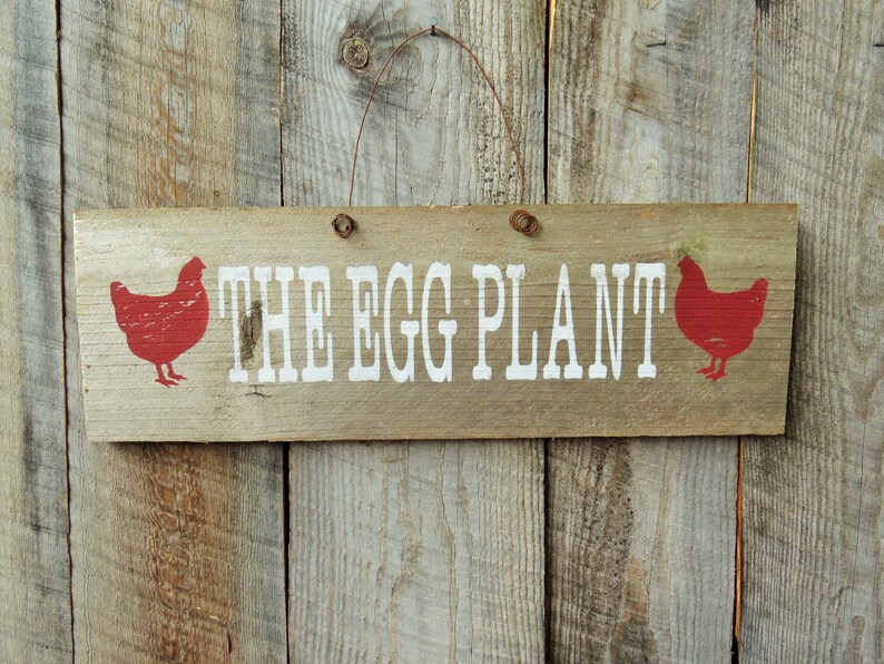 Chicken Coop Sign Chicken Coop Decor Rustic Home Decor Rustic Chicken Sign The Egg Plant Chicken Coop Accessories Farmhouse Decor Eggs