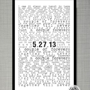Special Song or Love Letter and Special Dates 11x17 Print