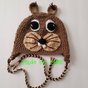 Squirrel Beanie, squirrel hat, woodland creatures, take home, shower gift, photo prop, animal hat, woodland nursery