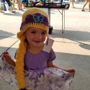 Rapunzel, Rapunzel hat, Princess Hat, Rapunzel wig, Rapunzel costume,  blonde hair princess, blonde princess wig, Blonde princess costume