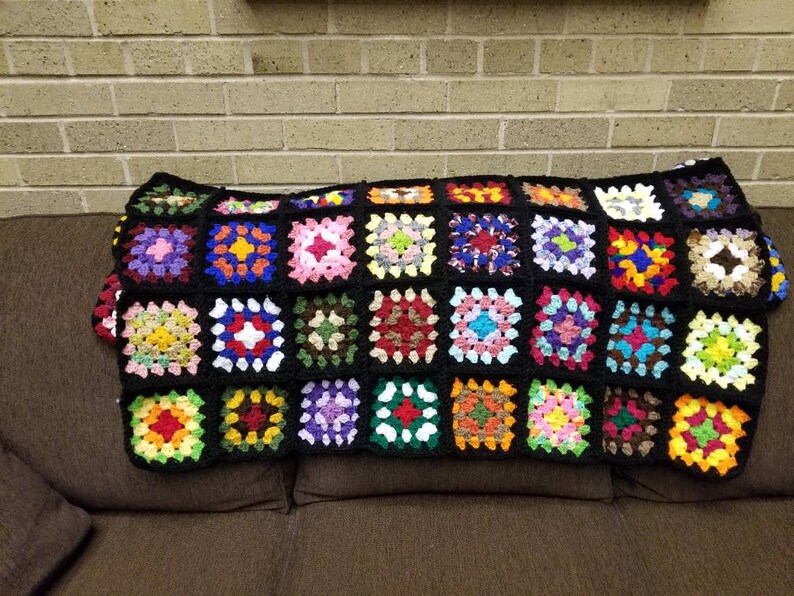 Roseanne Blanket Roseanne Afghan Roseanne Granny Square Etsy